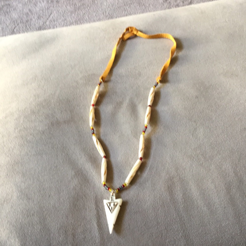 Native American influenced necklace with arrow